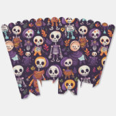 Halloween schattige skeletten bedankdoosjes (Ongevouwen)