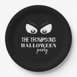 Halloween Schattige Zwart Typografie Spooky Boo Papieren Bordje