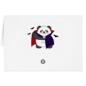 Halloween Schattigee Baby Panda Dracula Vampire (Achterkant Horizontaal)