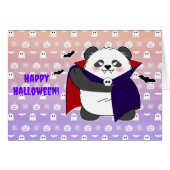 Halloween Schattigee Baby Panda Dracula Vampire (Voorkant Horizontaal)