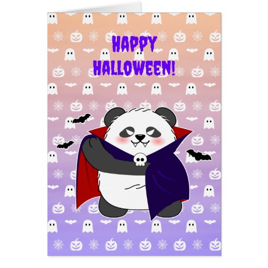 Halloween Schattigee Baby Panda Dracula Vampire (Voorkant)