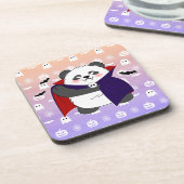 Halloween Schattigee Baby Panda Dracula Vampire Bier Onderzetter (Linkerzijde)