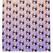 Halloween Schattigee Baby Panda Dracula Vampire Douchegordijn (Voorkant)