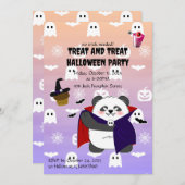 Halloween Schattigee Baby Panda Dracula Vampire Kaart (Voorkant / Achterkant)