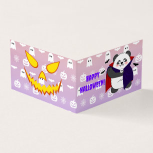 Halloween Schattigee Baby Panda Dracula Vampire Kaart