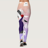 Halloween Schattigee Baby Panda Dracula Vampire Leggings (Achterkant)