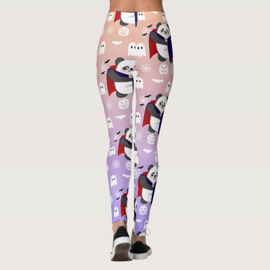 Halloween Schattigee Baby Panda Dracula Vampire Leggings (Achterkant)