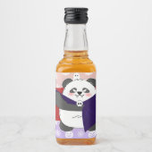 Halloween Schattigee Baby Panda Dracula Vampire Likeurfles Etiket (Voorkant)
