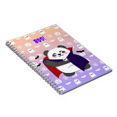 Halloween Schattigee Baby Panda Dracula Vampire Notitieboek (Rechterzijde)