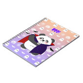 Halloween Schattigee Baby Panda Dracula Vampire Notitieboek (Linkerzijde)