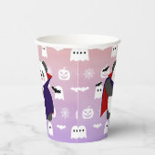 Halloween Schattigee Baby Panda Dracula Vampire Papieren Bekers (Rechts)