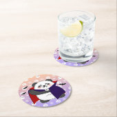 Halloween Schattigee Baby Panda Dracula Vampire Ronde Kartonnen Onderzetter (Insitu)