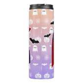 Halloween Schattigee Baby Panda Dracula Vampire Thermosbeker (Achterkant)