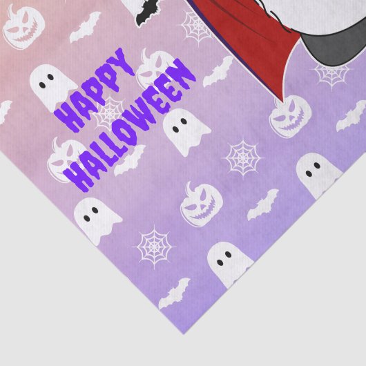 Halloween Schattigee Baby Panda Dracula Vampire Tissuepapier (Detail)