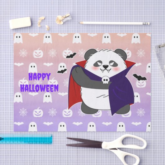 Halloween Schattigee Baby Panda Dracula Vampire Tissuepapier (Craft)