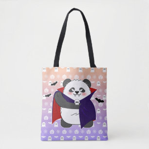 Halloween Schattigee Baby Panda Dracula Vampire Tote Bag