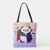 Halloween Schattigee Baby Panda Dracula Vampire Tote Bag (Achterkant)