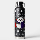 Halloween Schattigee Baby Panda Dracula Vampire Waterfles (Achterkant)