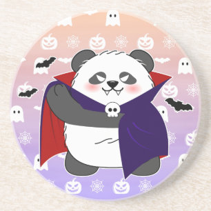 Halloween Schattigee Baby Panda Dracula Vampire Zandsteen Onderzetter