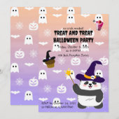 Halloween Schattigee Baby Panda toverstaf toversta Kaart (Voorkant / Achterkant)