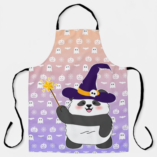Halloween Schattigee Baby Panda toverstaf toversta Schort (Voorkant)