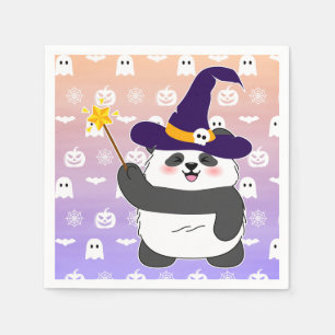 Halloween Schattigee Baby Panda toverstaf toversta Servet