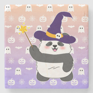 Halloween Schattigee Baby Panda toverstaf toversta Stenen Onderzetter