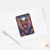 Halloween Schattigee Bat Alebrije Vierkante Sticker (Envelop)