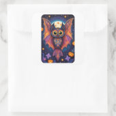 Halloween Schattigee Bat Alebrije Vierkante Sticker (Tas)