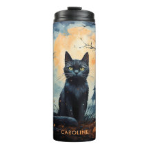 Halloween Schattigee Black Cat Thermische Tumbler