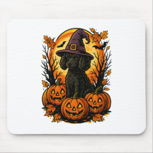 Halloween Schattigee Black Poodle Witch Pet Pompoe Muismat