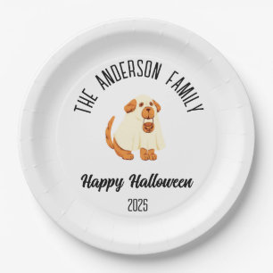 Halloween Schattigee Dog Ghost Kostuum Gepersonali Papieren Bordje