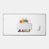 Halloween Schattigee Eekhoorns Kostuum Bureaumat (Keyboard & Muis)