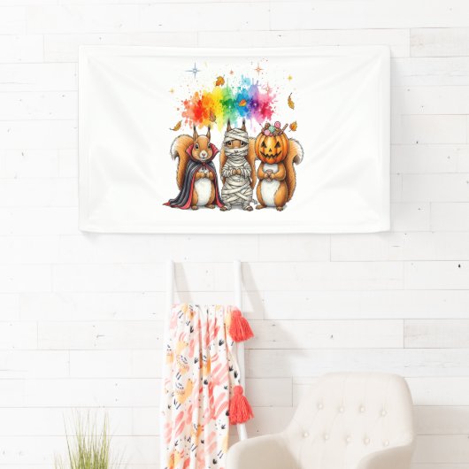 Halloween Schattigee Eekhoorns Kostuum Spandoek (Insitu)