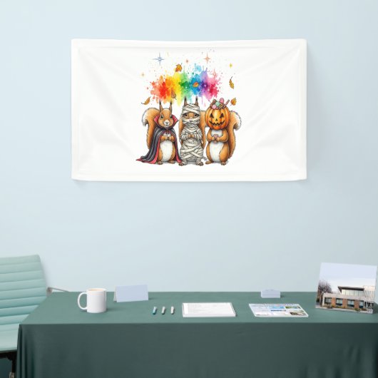 Halloween Schattigee Eekhoorns Kostuum Spandoek (Beurs)