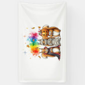 Halloween Schattigee Eekhoorns Kostuum Spandoek (Verticaal)