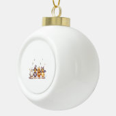 Halloween Schattigee eendenkostuum Keramische Bal Ornament (Rechts)