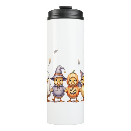 Halloween Schattigee eendenkostuum Thermosbeker (Voorkant)