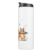 Halloween Schattigee eendenkostuum Thermosbeker (Geroteerd rechts)