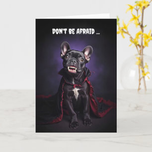 Halloween Schattigee Franse Bulldog Frenche Vampir Kaart