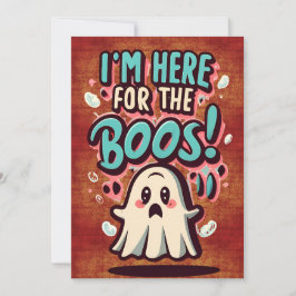 Halloween: Schattigee geest, "Ik ben hier voor de Kaart