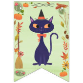 Halloween Schattigee geest, kat, vleermuis en raaf Vlaggetjes (Tweede vlag)