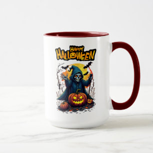 Halloween: Schattigee geesten en pompoen familie Mok
