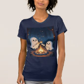Halloween Schattigee geesten roosteren marshmallow T-shirt (Voorkant)