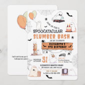 Halloween Schattigee Geesten Slumber Party Kaart (Voorkant / Achterkant)