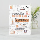 Halloween Schattigee Geesten Slumber Party Kaart (Staand voorkant)