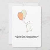 Halloween Schattigee Geesten Slumber Party Kaart (Achterkant)