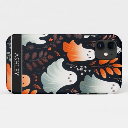 Halloween Schattigee Ghost Boho gepersonaliseerd Case-Mate iPhone Case (Achterkant (horizontaal))