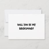 Halloween Schattigee Ghost Boo Grappig Bruidsmeisj Kaart (Achterkant)