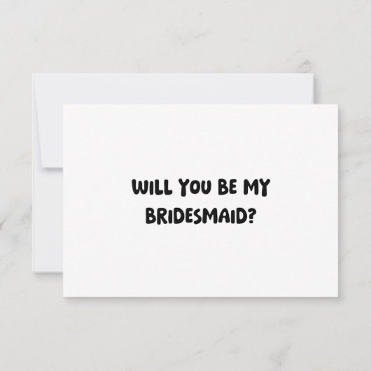 Halloween Schattigee Ghost Boo Grappig Bruidsmeisj Kaart (Achterkant)